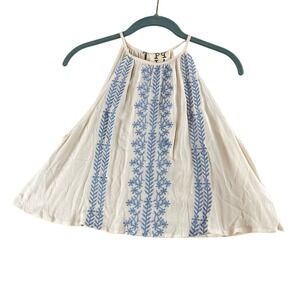 PPLA Clothing Embroidered Halter Festival Romantic Tank Top Size‎ Small